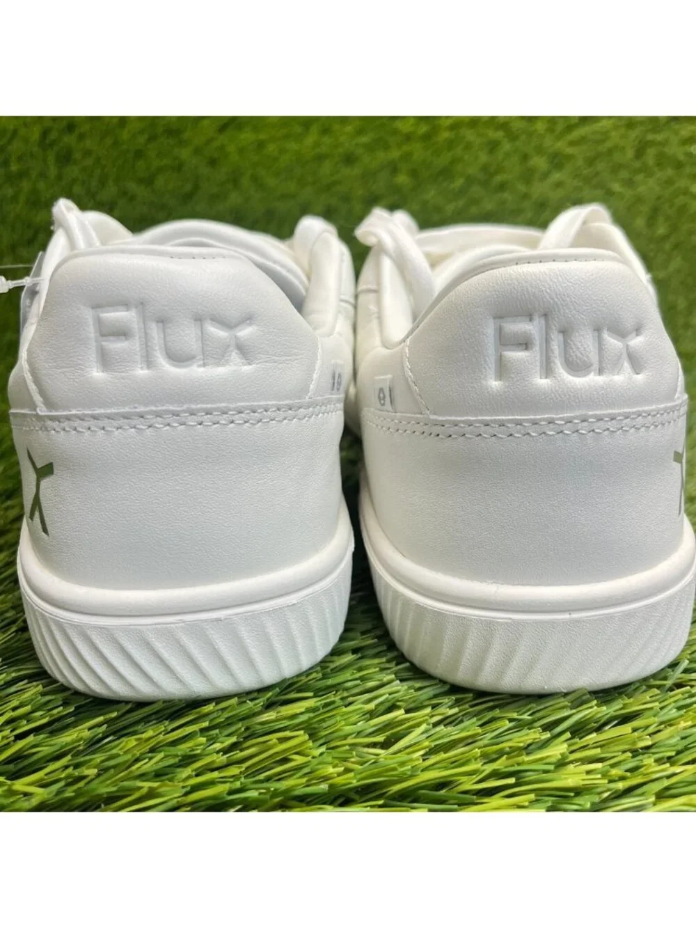 Flux Footwear Adapt Leather Trainer White Mens Size 9.5 Athletic Shoes Sneakers